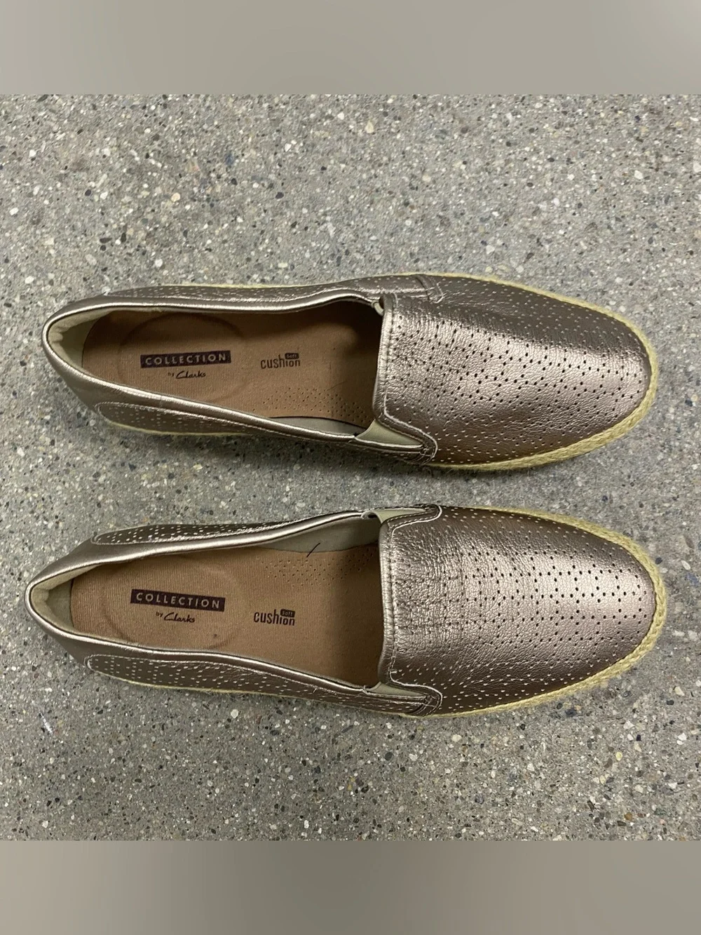 NWOB Clarks Danelly Molly Espadrille Slip-On Shoes size 8.5 Wide